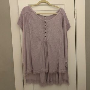 purple basic flowy top